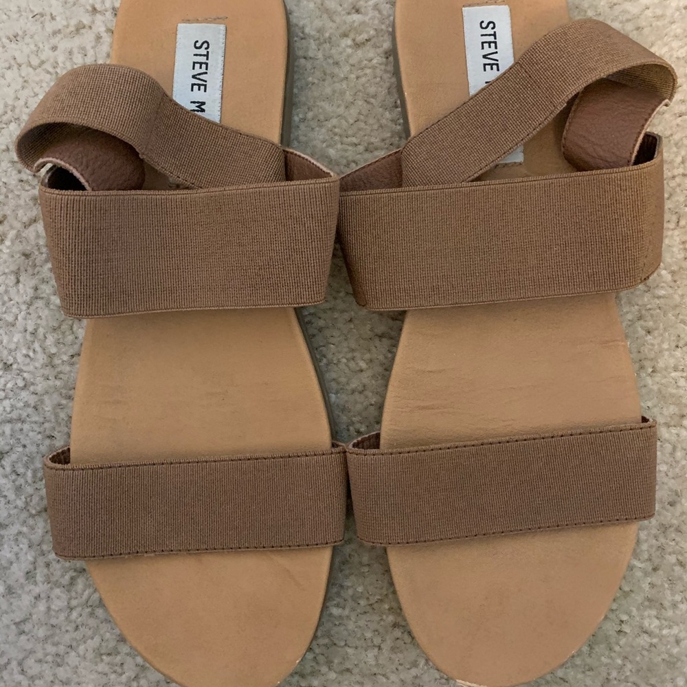 Steve Madden Brown Stretch Sandals Size 8